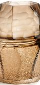 Giftcraft Beige/Gold Large Carved Glass Vase-1
