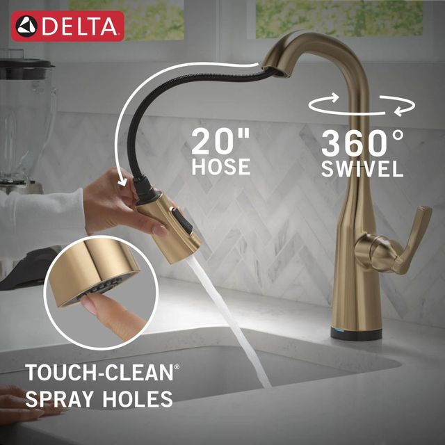 Delta Stryke® Lumicoat® Champagne Bronze Touch2O® Bar/Prep with Touchless Technology-3