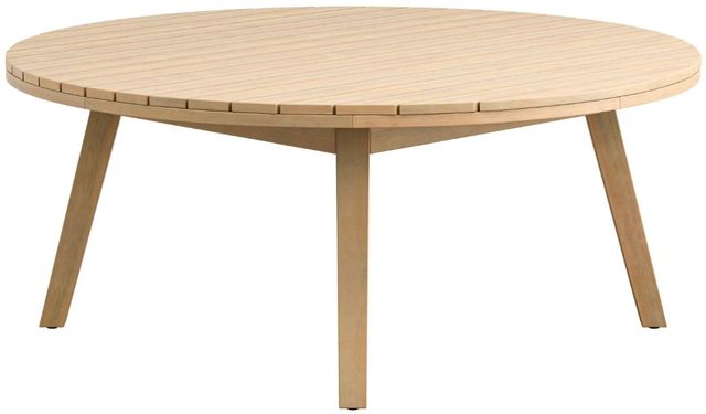 New Classic® Home Furnishings Wesley Beige Acacia Outdoor Patio Coffee Table-0