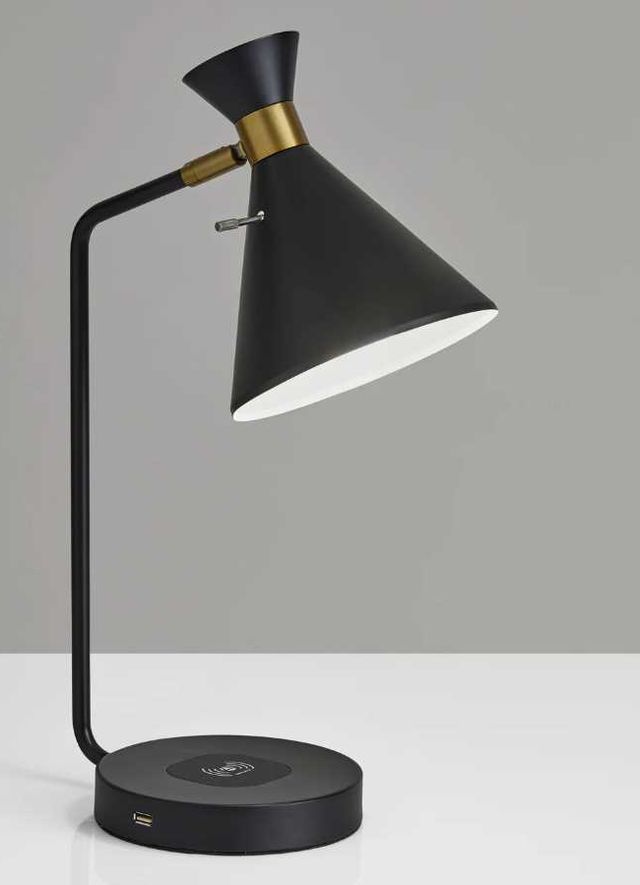 Adesso® Maxine Matte Black AdessoCharge Desk Lamp-3