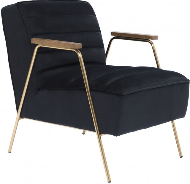 Meridian Furniture Woodford Black Velvet Accent Chair-0
