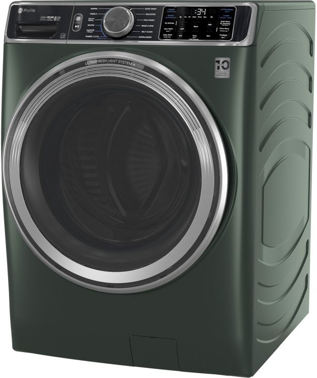 GE Profile™ 5.5 Cu Ft. Jade Green Front Load Washer-4