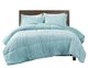 Olliix by Madison Park Duke Aqua Full/Queen Faux Fur Comforter Mini Set-1