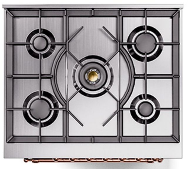 Ilve® Nostalgie II Series 30" Midnight Blue Pro Style Dual Fuel Range-3