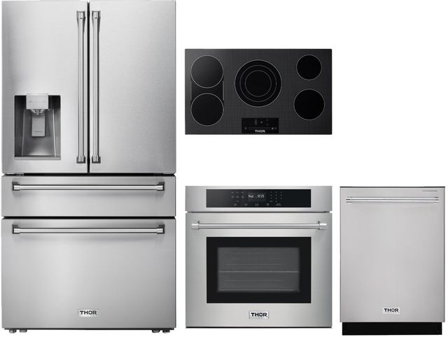 Thor Kitchen® 4 Piece Stainless Steel Electric Kitchen Package-0