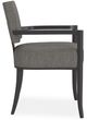 Caracole® Reserved Seating Caracole Classic Gray/Seal Skin Arm Chair-3