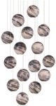 Currey & Company Palatino Blue Marbeled/Silver Round Multi-Drop Pendant Lighting-0