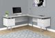 Monarch Specialties Inc. White Cement 70" L Shaped Computer Desk-1