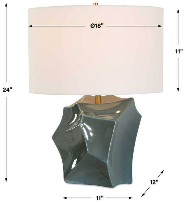 Uttermost® Prisma Dark Teal/Smoky Bronze Table Lamp-3