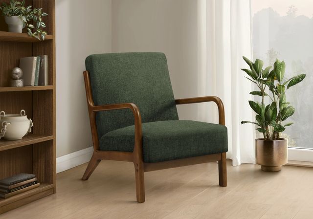 Monarch Specialties Inc. Green/Walnut 34" Accent Chair-1