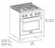 ZLINE Autograph Edition 30" Stainless Steel Pro Style Gas Range with White Matte Door-2