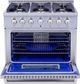 Thor Kitchen® 36" Stainless Steel Pro Style Gas Range-1