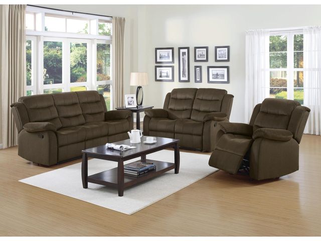 Coaster® Rodman 3-Piece Chocolate Reclining Seating Set
