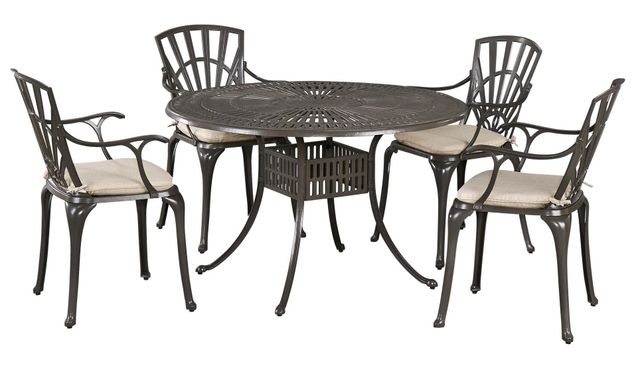 homestyles® Grenada 5-Piece Khaki Gray Outdoor Dining Set -0