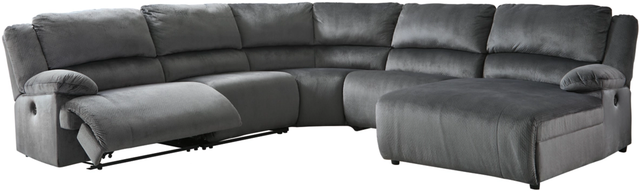 Signature Design by Ashley® Clonmel 5-Piece Charcoal Power Reclining Right-Arm Facing Sectional and Chaise-0