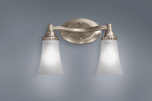 Moen® Eva™ Brushed Nickel Two Globe Bath Light-2