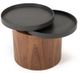 VIG Furniture Modrest Walnut End Table with Swivel Top-0