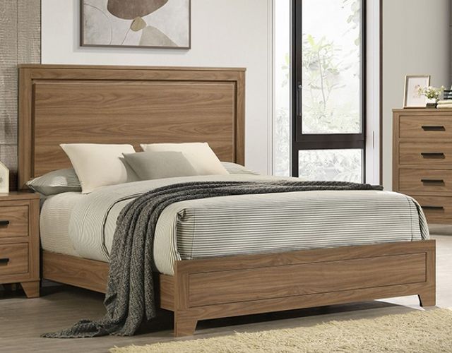 Furniture of America® Panelli Walnut Queen Panel Bed-2