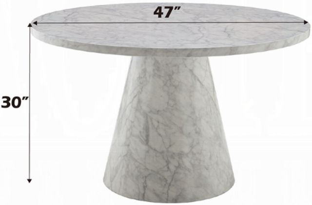 ACME Furniture Kacey White Round Dining Table-3