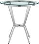 Armen Living Naomi and Lorin 5-Piece Brushed Stainless Steel/Clear/Gray Counter Dining Set-2