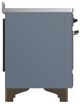 Ilve® Majestic III 48" Blue Gray Pro Style Induction Range with Solid Door and Burnished Trim-3