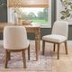 Linon Torres 2-Piece Cream/Natural Brown Upholstered Side Chair Set-1