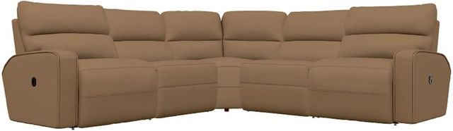 La-Z-Boy® Maddox Camel Reclining Sectional with Custom Layout Options-0