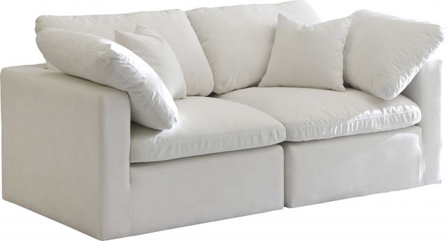 Meridian Furniture Plush 2-Piece Cream 70" Modular Sectional-0