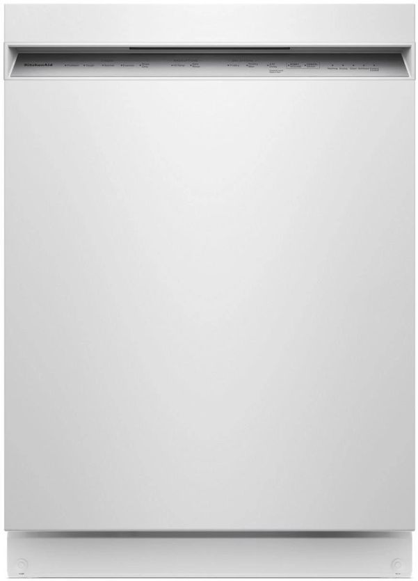 KitchenAid® 24" White Front Control Built-In Dishwasher with Third Level Utensil Rack and 30+ Total Wash Jets-0