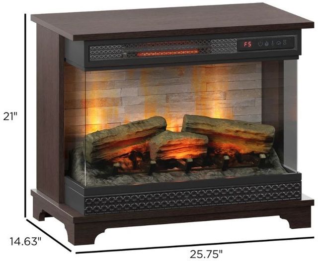 ClassicFlame® Brown 24" Pano Mini Wall Mantel-2