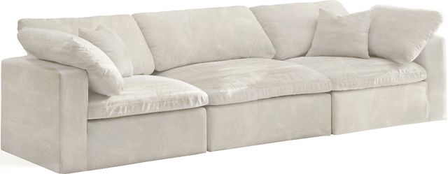 Meridian Furniture Cozy 3-Piece Cream 119" Modular Sofa-0