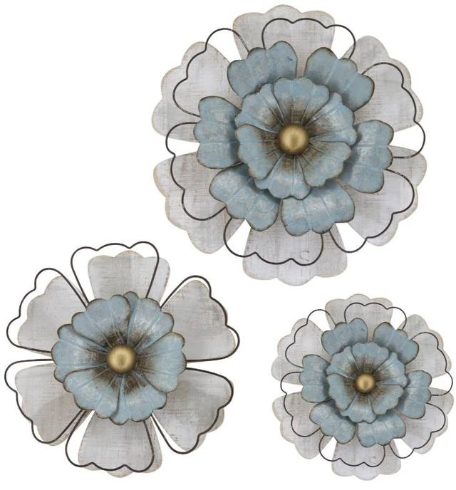 Classy Art Style 22 3-Piece Blue/Gray Wall Decor Set-0