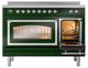 Ilve® Nostalgie II Noblesse 48'' Emerald Green Pro Style Induction Range with Chrome Trim-4