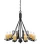 Cal® Lighting & Accessories Morelia 8-Light Black Smith Chandelier-0