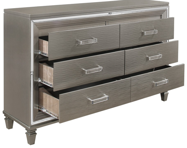 Homelegance® Tamsin Gray/Silver Metallic Dresser-3