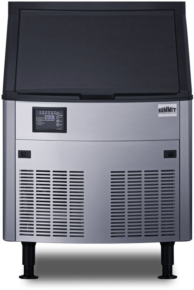 Summit® 26" 210 lb. Stainless Steel Freestanding Ice Maker-0