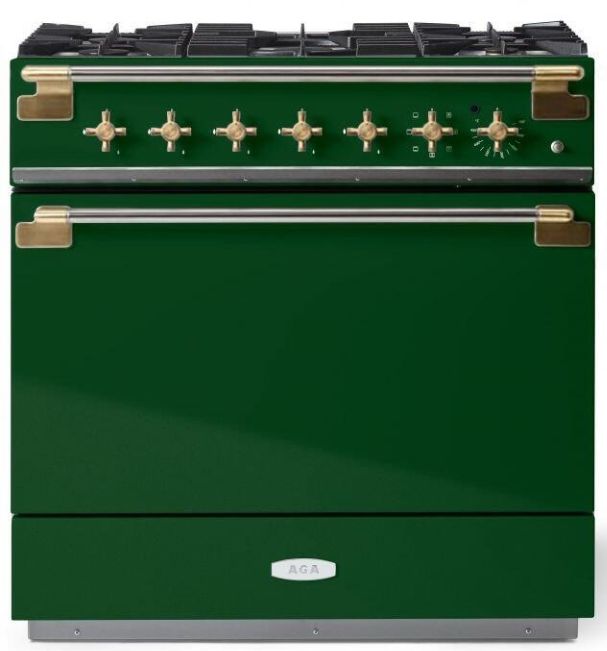 AGA™ Elise Series 36" Cornwall Green Pro Style Dual Fuel Range-0