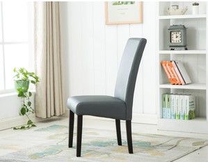 Mazin Furniture Jarvis Pebbled Gray Side Dining Chair-1