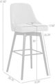 Armen Living Sicily Black/Light Gray Swivel Bar Stool-2