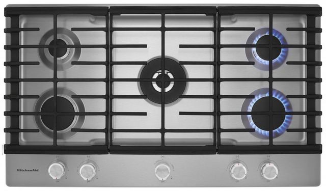 KitchenAid® 36'' Stainless Steel Gas Cooktop-0