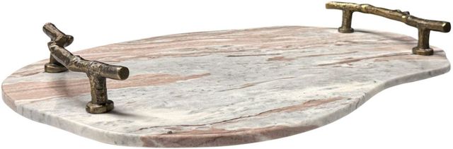 Uttermost® Stone and Twig Gray/White Indoor-Outdoor MarbleTray-4