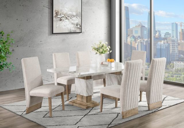 Global Furniture USA D12 Beige/Natural Dining Chair-1