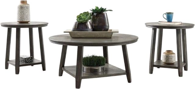 American Wholesale Furniture Castleton 3-Piece Brown Occasional Table Set-0