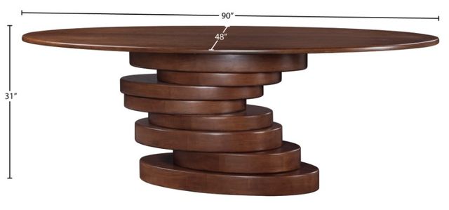 Meridian Furniture Moriah Brown 90" Dining Table-3