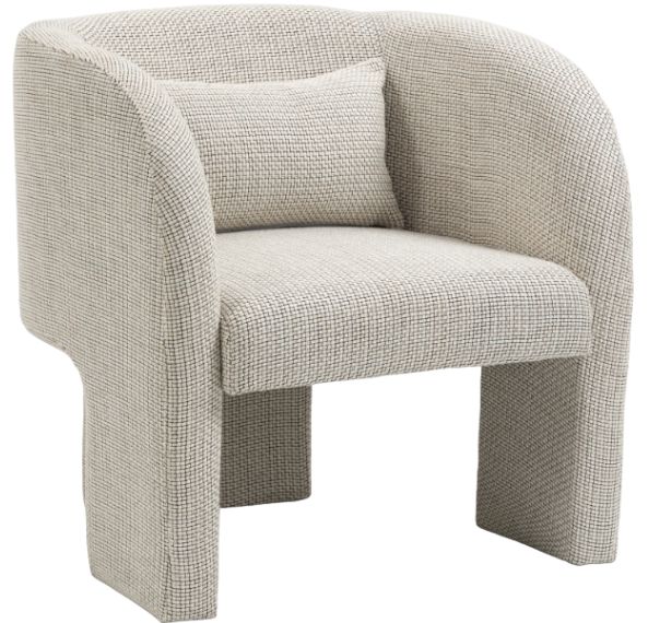 Meridian Furniture Sawyer Cream Weaved Fabric Accent Chair-0