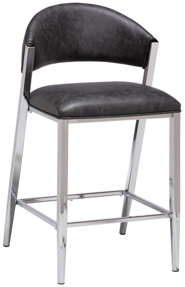 HH2 Home Molina Chrome Counter Stool Hoelscher's Fine Furniture