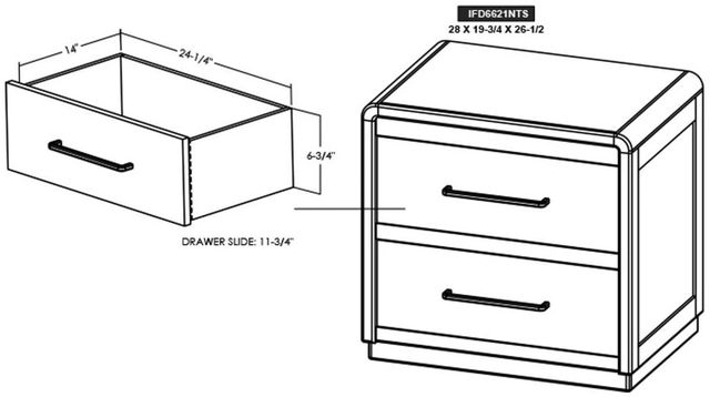 International Furniture Direct Mezquite Brown 2-Drawer Nightstand-2