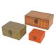 A & B Home 3-Piece Olive/Orange Box Set-0