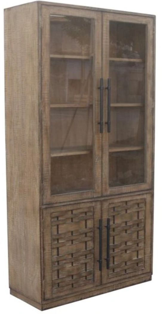 Nest Home Collections Madison Antique Natural Tall Cabinet-0