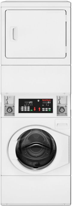 Speed Queen® Commercial 3.42 Cu. Ft. Washer, 7.0 Cu. Ft. Dryer White Electric Stack Laundry